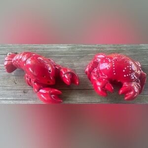 Red Lobster and Crab Salt and Pepper Shakers